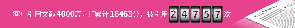 客户引用文献4000篇，IF合计16463，被引用24757次