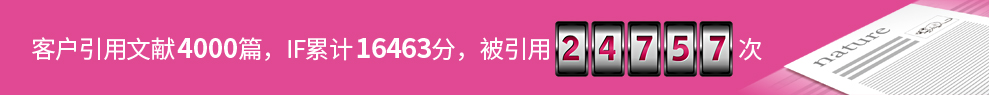 客户引用文献4000篇，IF合计16463，被引用24757次